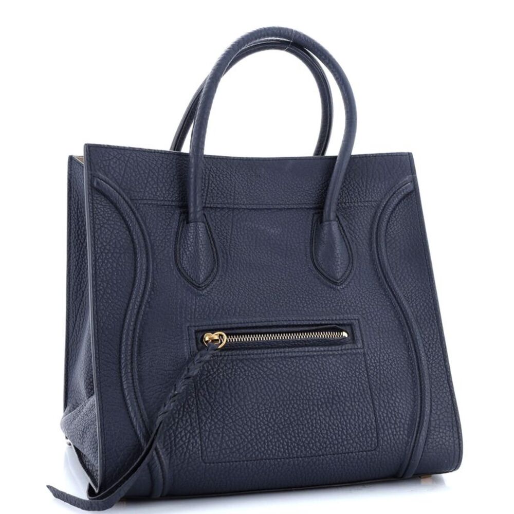 Celine Phantom Bag Grainy Leather Medium Blue - Picture 2 of 7
